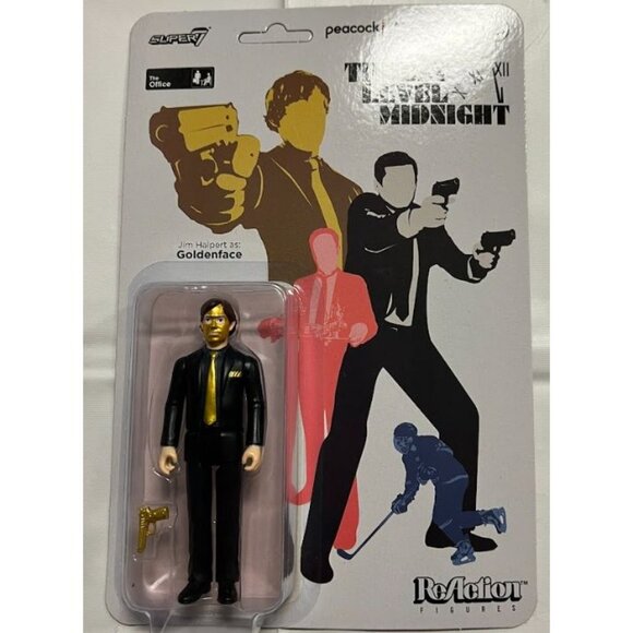 Goldenface Threat Level Midnight The Office Super7 Reaction Figure - Picture 4 of 6